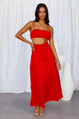 Our World Maxi Skirt Red