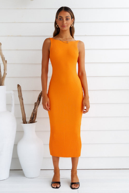 Tanked Beaches Maxi Dress Orange