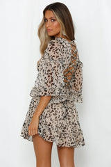 Find Her Way Home Dress Beige