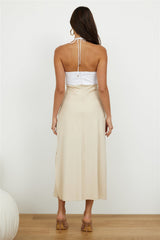 Wandering Heart Maxi Dress Beige