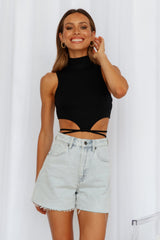 Revved Up Crop Black