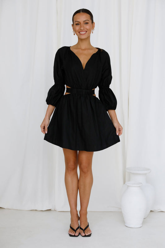 Play To My Heart Dress Black