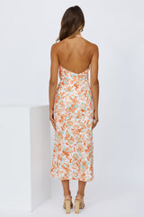 Leave Me Loving You Midi Dress Orange