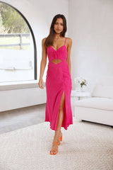 Barbie Doll Maxi Dress Hot Pink