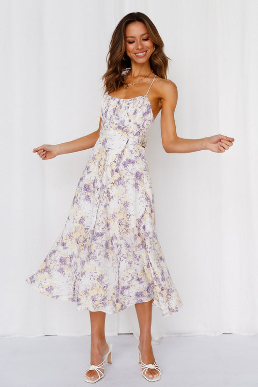 Flow With It Midi Dress Purple