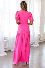 HELLO MOLLY Twist It Maxi Skirt Pink