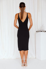 My Sights On You Midi Dress Black