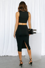 Lucie Cool Crop Black