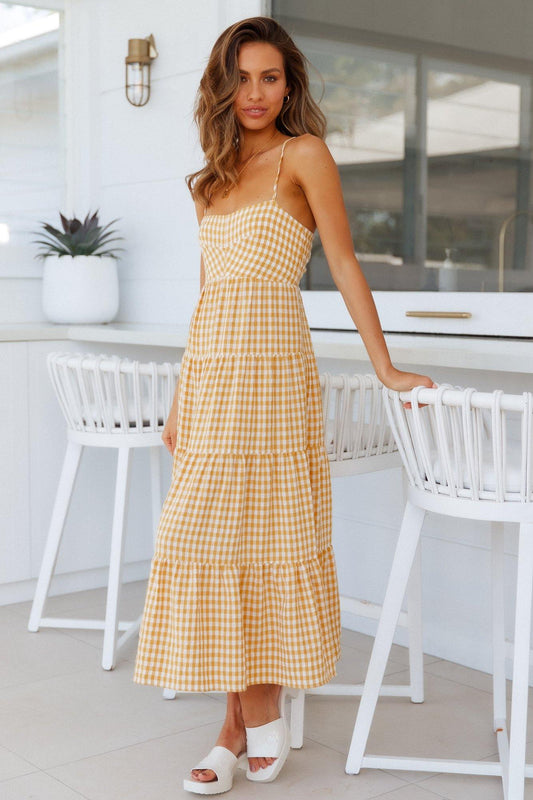 Last Wish Midi Dress Yellow