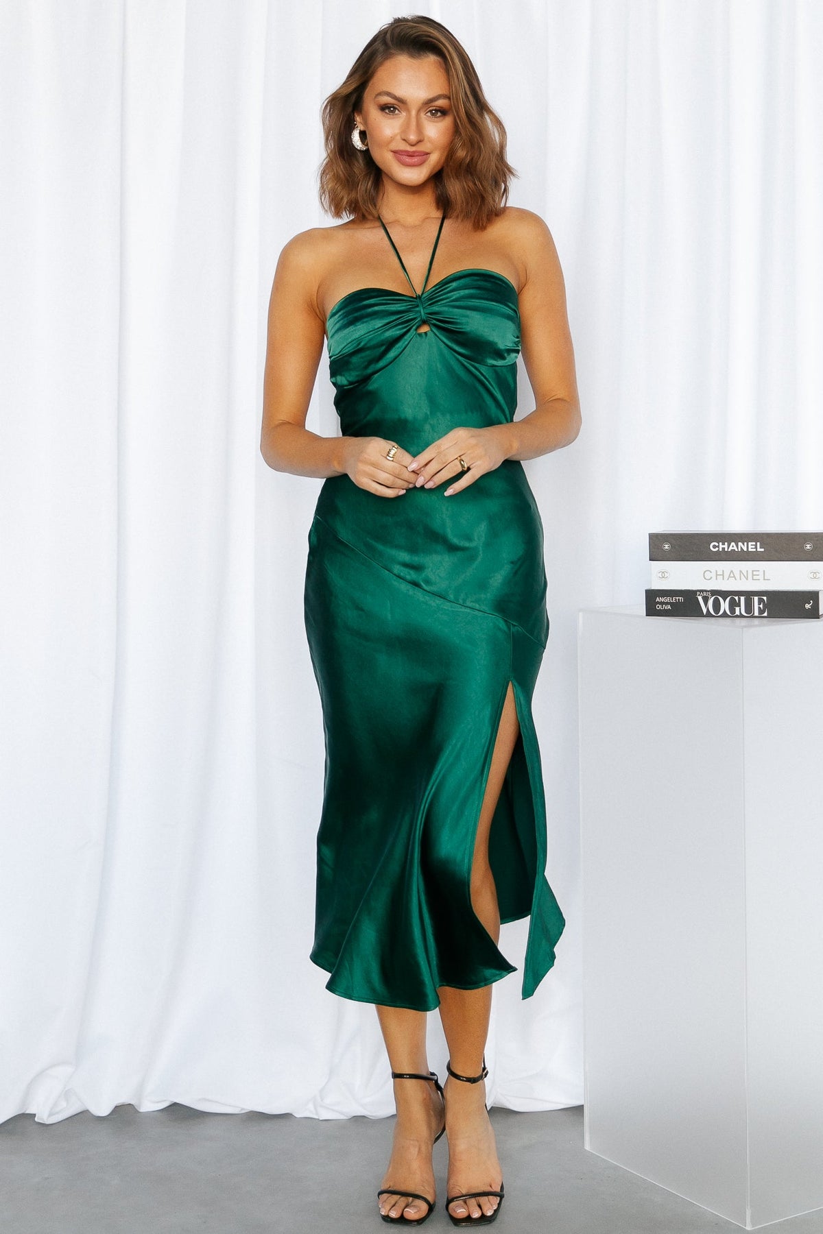 True Savage Midi Dress Forest Green