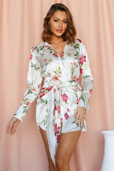 RUNAWAY Jaci Tie Dress White Floral