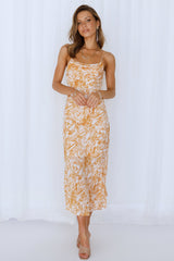 Get Your Groove On Midi Dress Orange