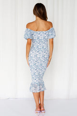 Blessings Midi Dress Blue