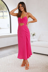 Barbie Doll Maxi Dress Hot Pink