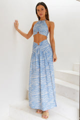 Boldest Move Maxi Skirt Blue