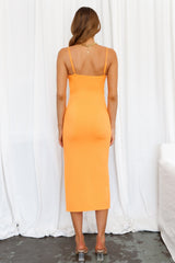 Midnight Rush Midi Dress Orange