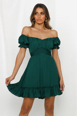 Camera Shy Dress Forest Green