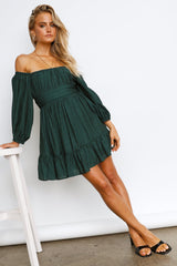 Composed Moment Dress Forest Green