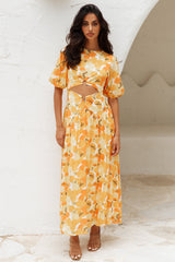 Sunlight Wondering Midi Dress Yellow