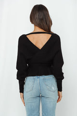 After Dawn Knit Crop Black