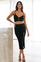 Wicked Flair Crop Black