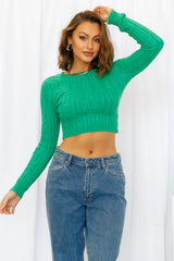 For Your Entertainment Knit Top Green