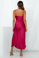 Wanted On The Dance Floor Midi Dress Fuchsia