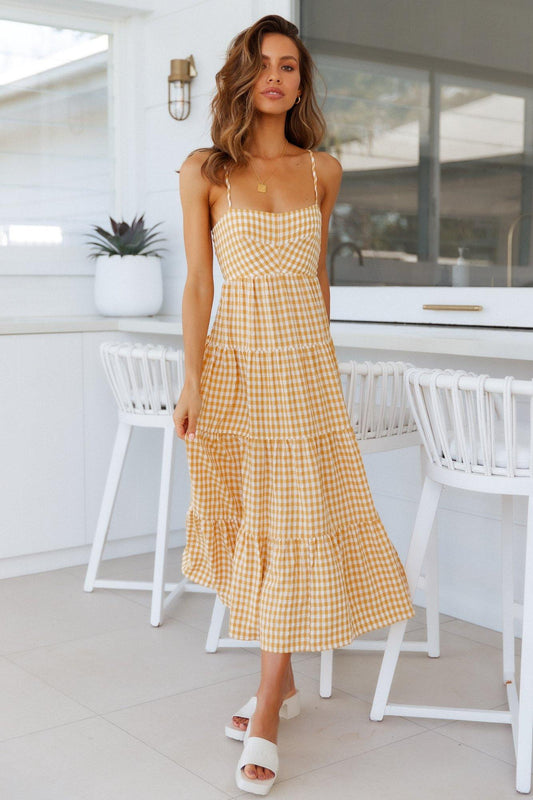 Last Wish Midi Dress Yellow