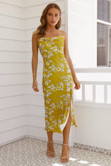 Sunny Walking Midi Dress Yellow