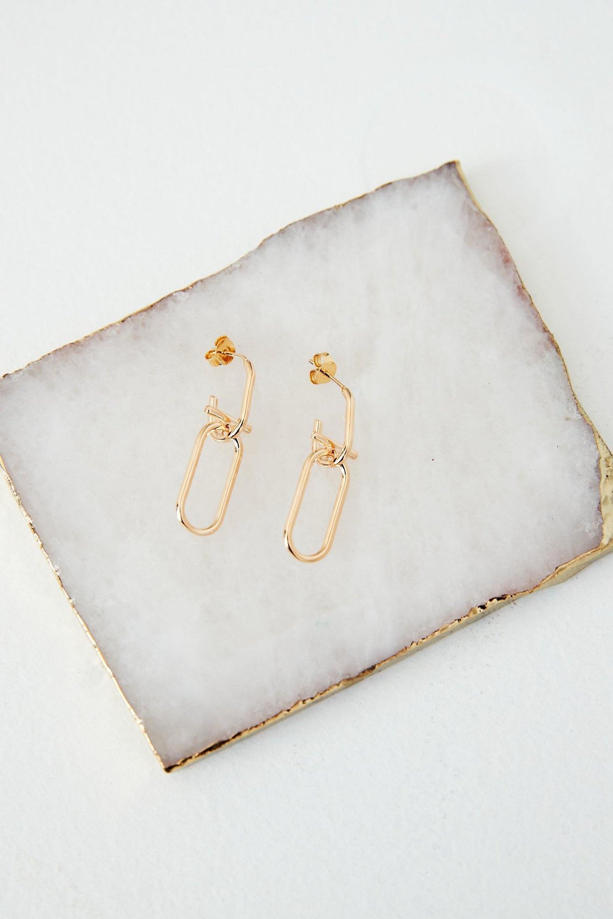 Staple Bling Earrings Gold