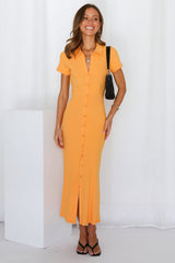 Tied Piper Maxi Dress Orange