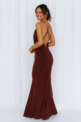 Words Of Warning Maxi Dress Chocolate