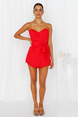 Overthrow You Romper Red