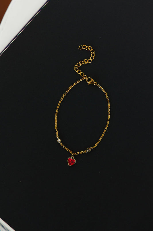 18K Gold Plated New Hearts Bracelet