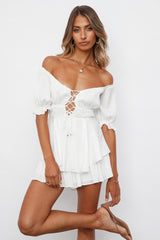 Lean On Me Romper White