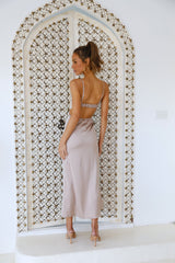 Give It To Me Midi Dress Beige