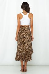 No Quarter Midi Skirt Leopard