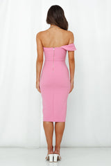 Limelight Lover Midi Dress Hot Pink