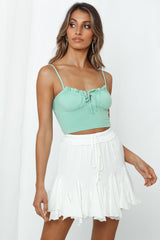 Live For Danger Skirt White