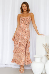 Hearted Talks Maxi Dress Apricot