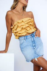 Sunset Obsession Crop Top Yellow