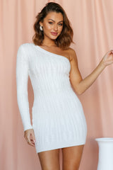 Angela Knit Dress White