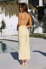 Sunrising Action Maxi Dress Yellow