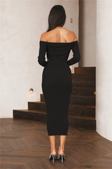 Devoted To The Music Maxi Knit Skirt Black