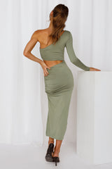 Suave Kiss Midi Dress Green