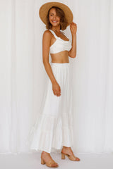 Angelic Vibes Crop White