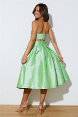 Siren Songs Midi Skirt Green