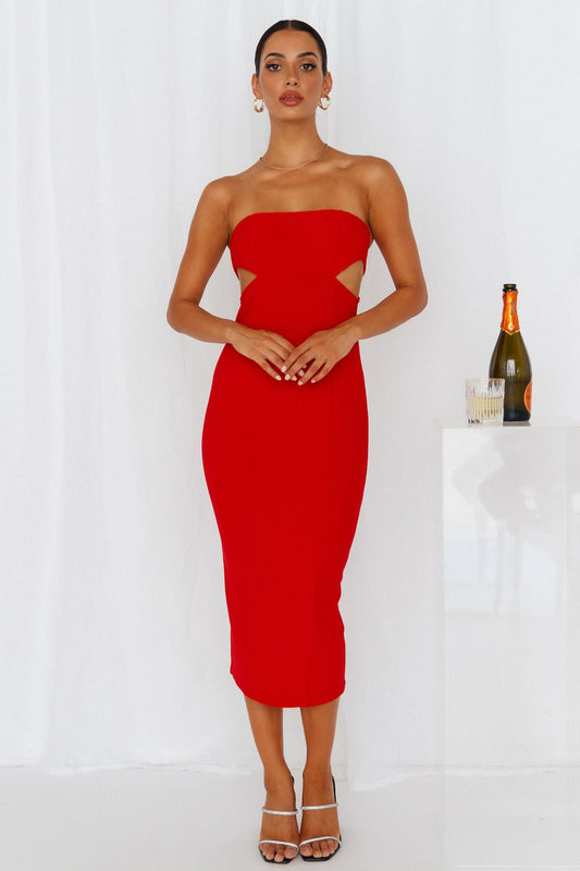 Twinkling By Midi Dress Red