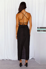 Chained To The Melody Maxi Dress Black