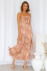 Hearted Talks Maxi Dress Apricot